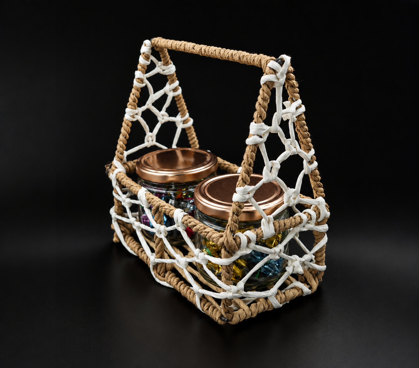 2 Jar Jute Basket